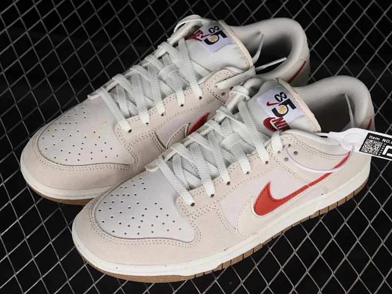 All categories Nk SB Dunk series Nk SB Dunk Low low-top sneakers Nk SB Dunk Low "85" gray red double hook SB low-top sports and leisure sneakers DO9457-100